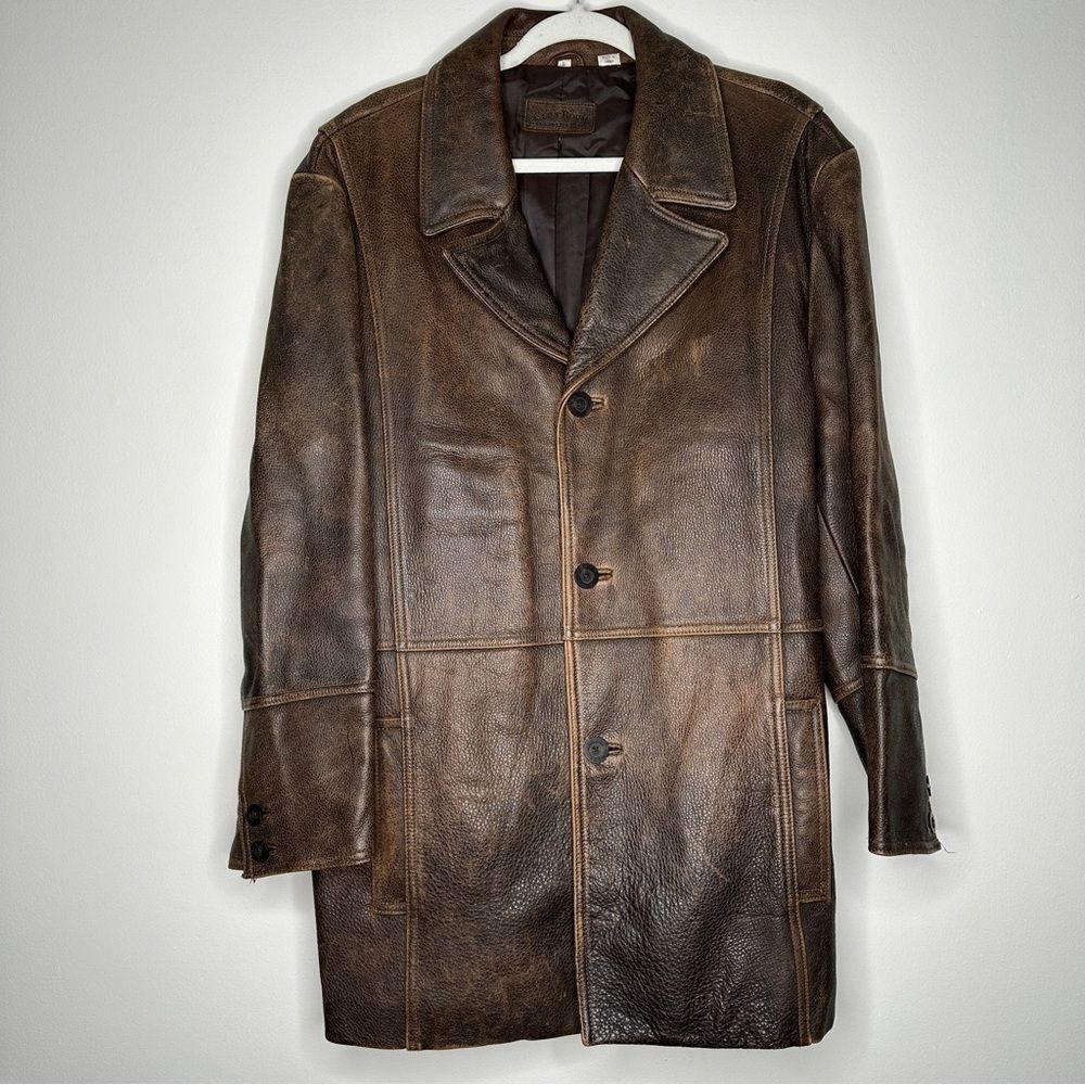 Club Room by Charter Club‎ Vintage 100% Genuine Leather Jacket